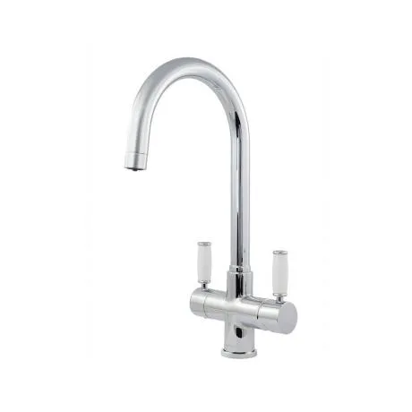 Florence Two Lever Chrome 3 Way Tap