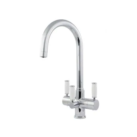 Florence 3 Lever Chrome 3 Way Tap