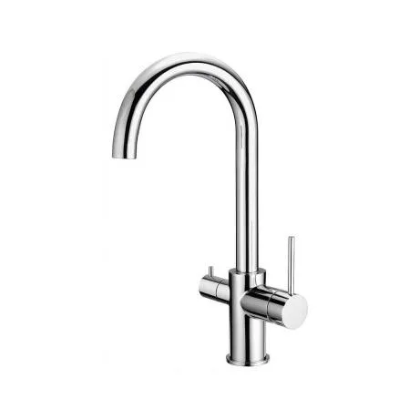 Alassio Swan Neck Chrome 3 Way Tap