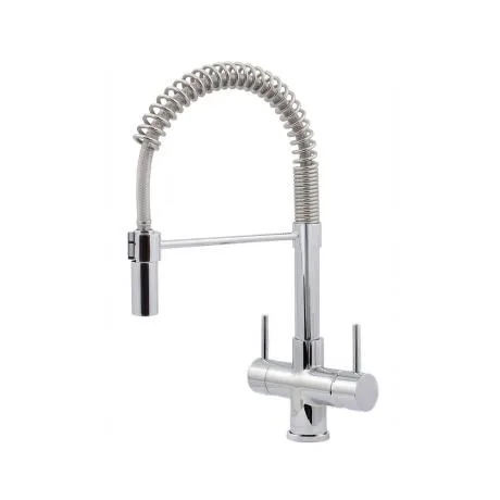 Milano Single Flow 2 lever Chrome 3 Way Tap