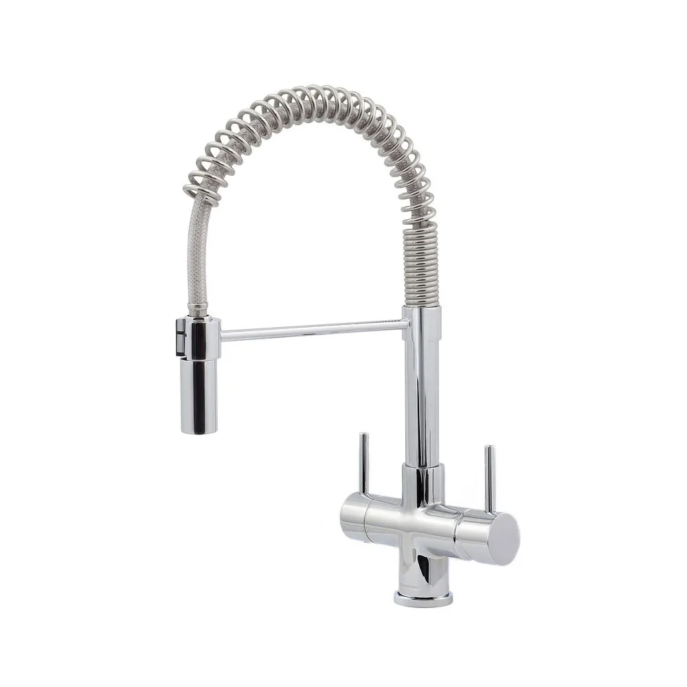 Milano Single Flow 2 lever Chrome 3 Way Tap