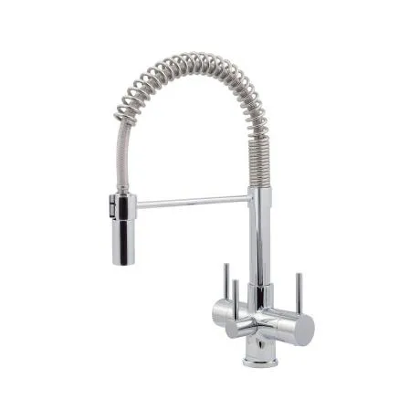 Milano Single Flow 3 Lever Chrome 3 Way Tap