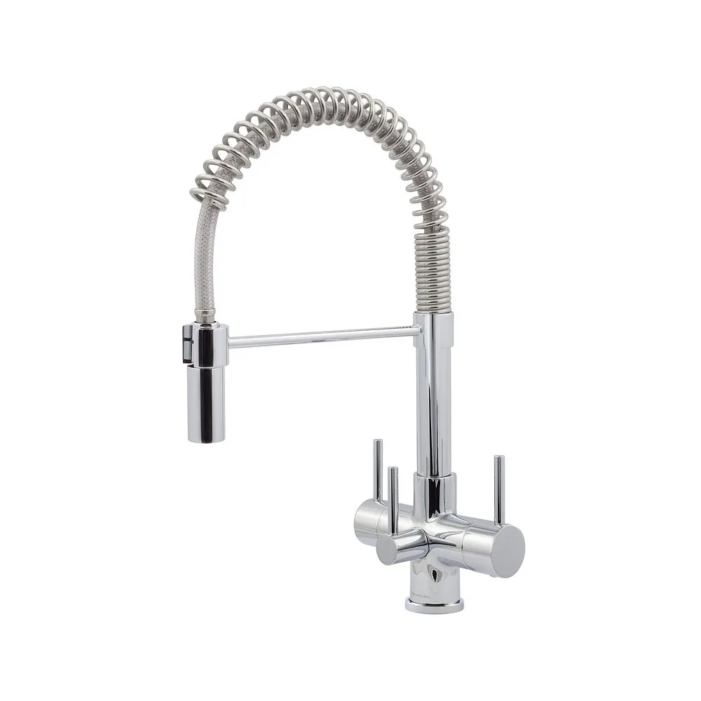 Milano Single Flow 3 Lever Chrome 3 Way Tap