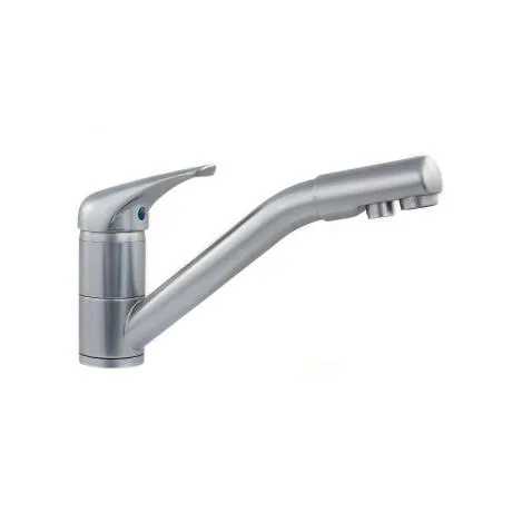 Orta Single Lever Brushed Steel 3 Way Tap