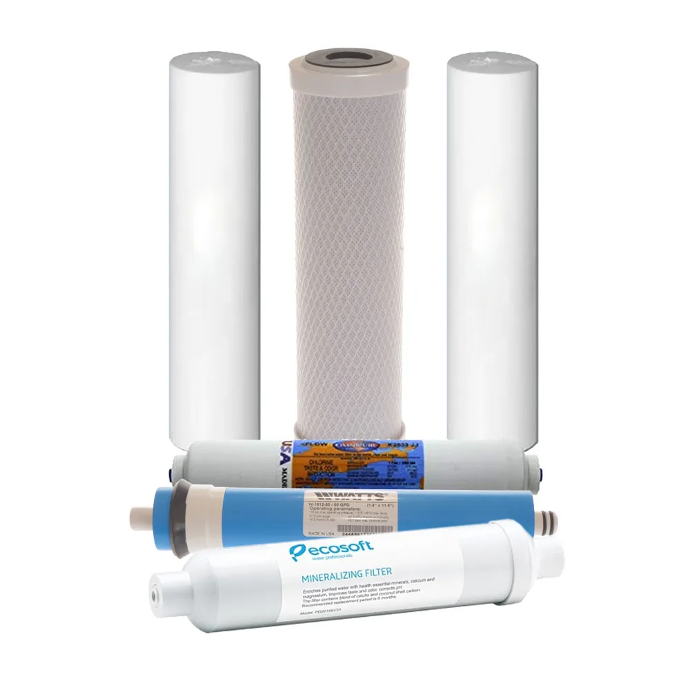 Ecosoft 6 Stage Reverse Osmosis Replacement Cartridges