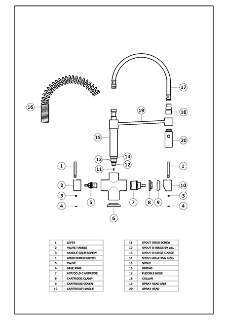 Milano 2 lever 3 way tap