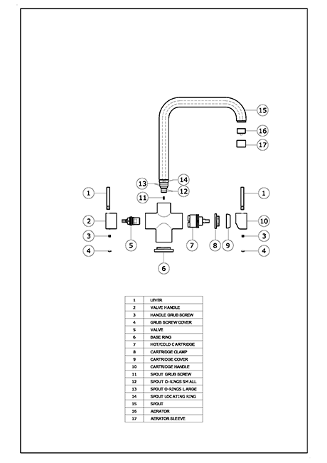 Monza 2 lever 3 way tap