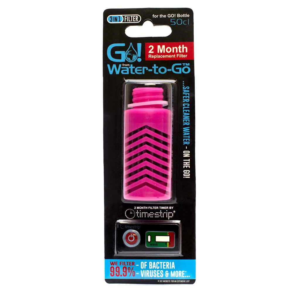 Water to Go Filter Replacement 50cl Pink