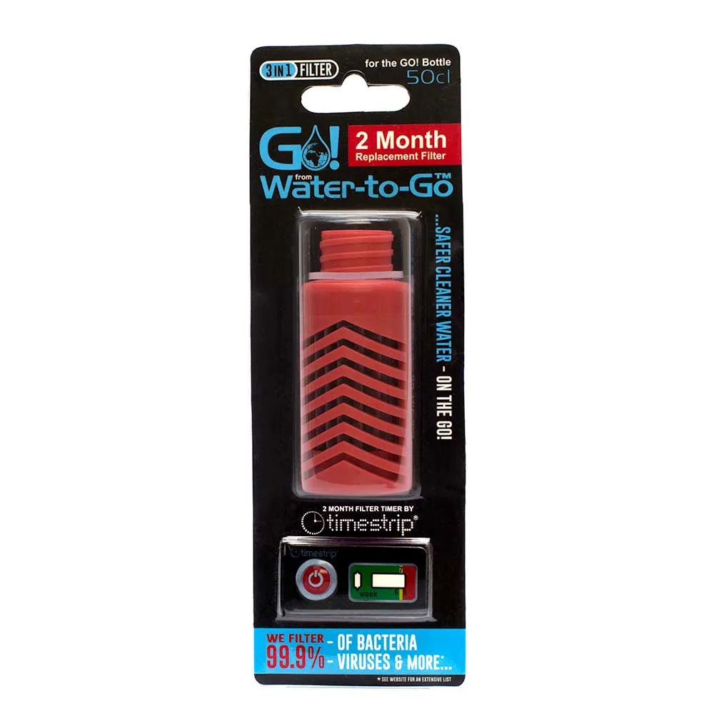 Water to Go Filter Replacement 50cl Red