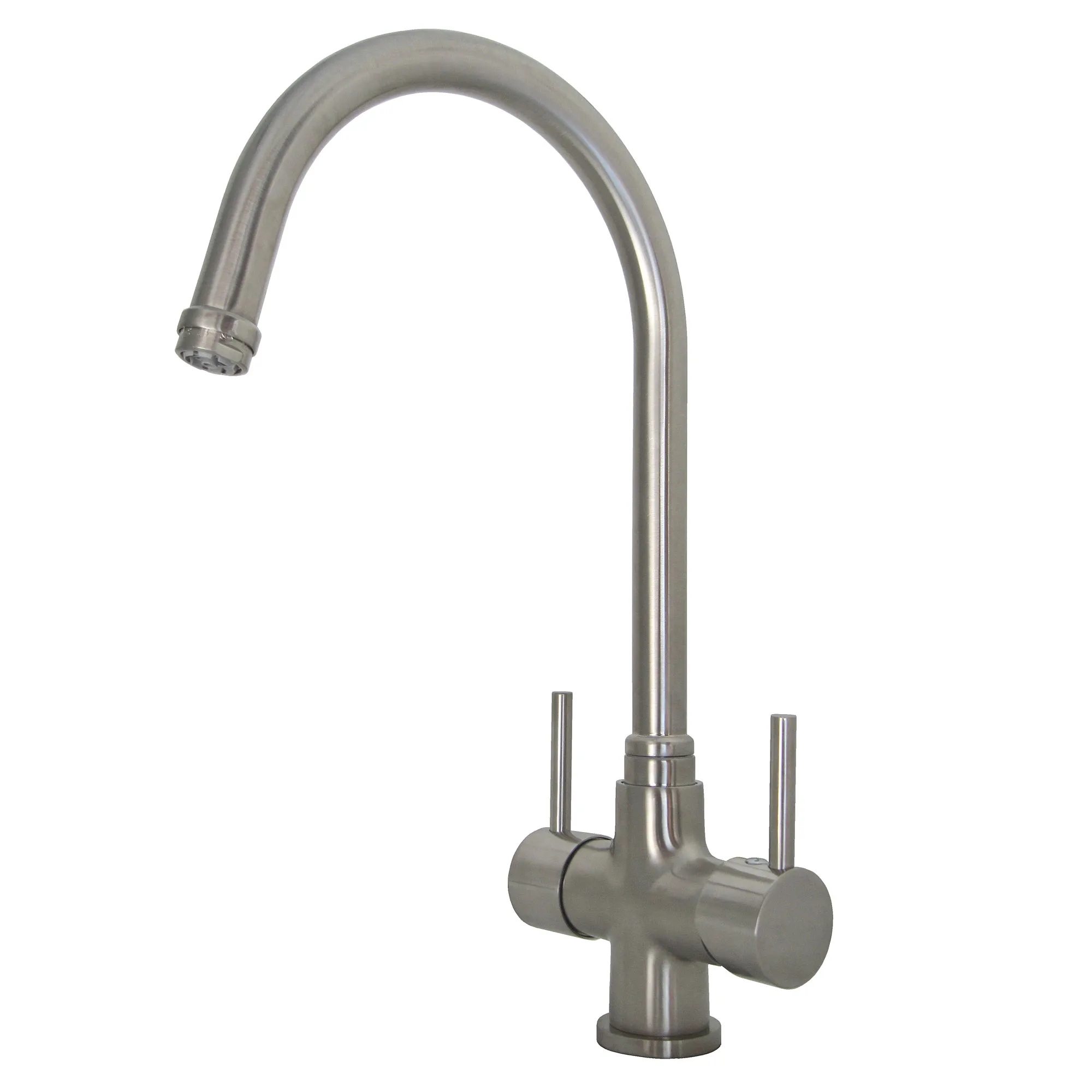 Brushed Nickel 3 way filtered water mixer tap