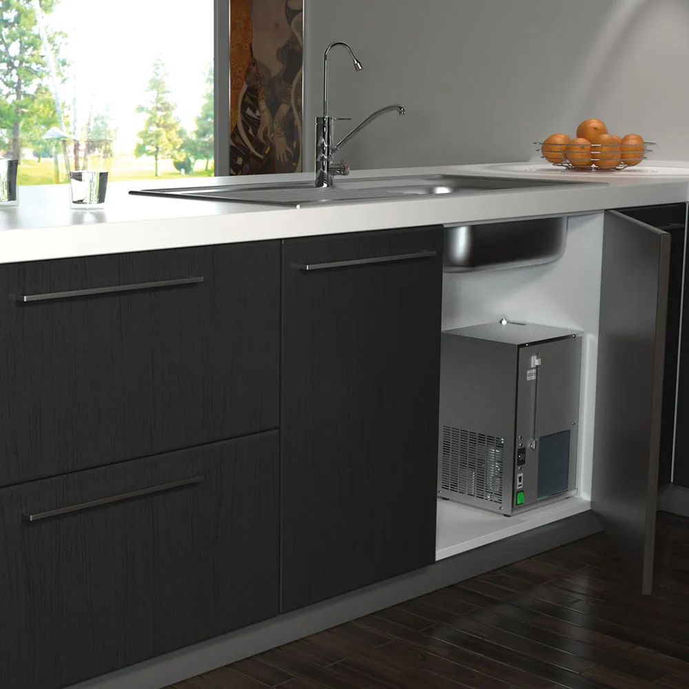 Water Chiller Installed in Kitchen Cupboard Water Chiller Installed in Kitchen Cupboard