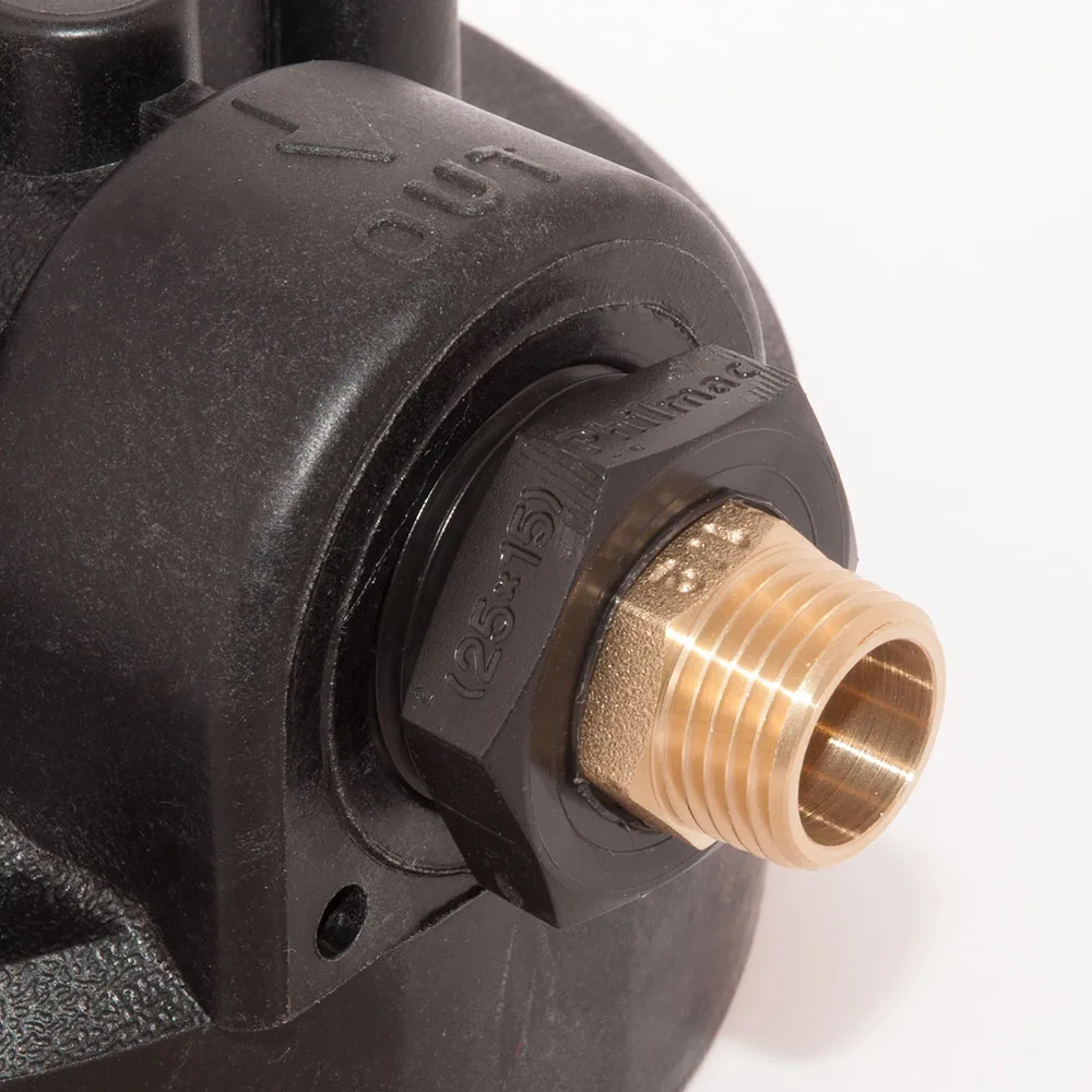 Pre installed brass connection ports