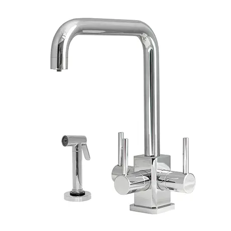 Monza SQ chrome 3 way tap with side spray