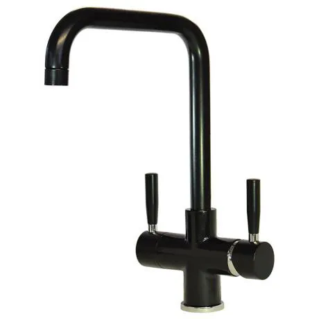 Nero Monza 2 Lever Black Mixer Tap