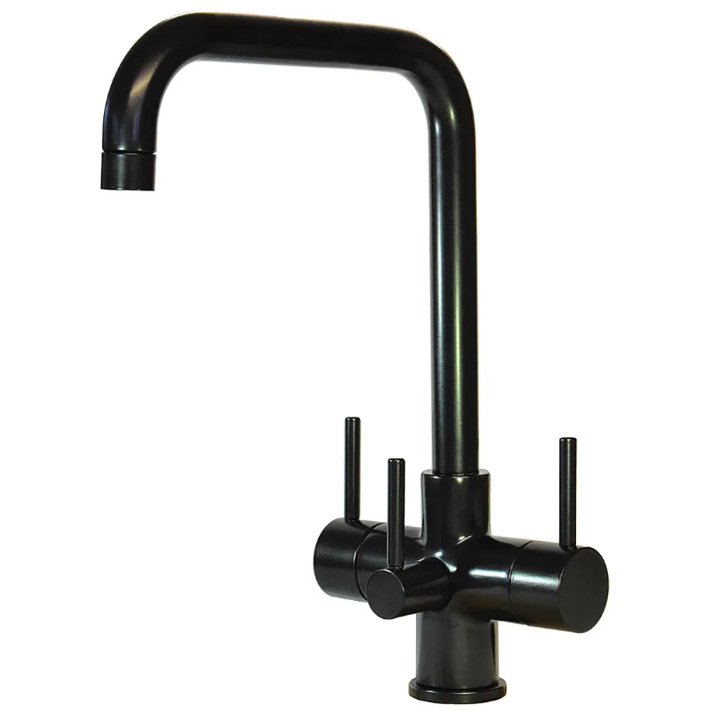 Nero Monza 3 Lever Black Mixer Tap