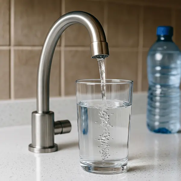 Microplastics have been detected in both UK tap water and bottled water.